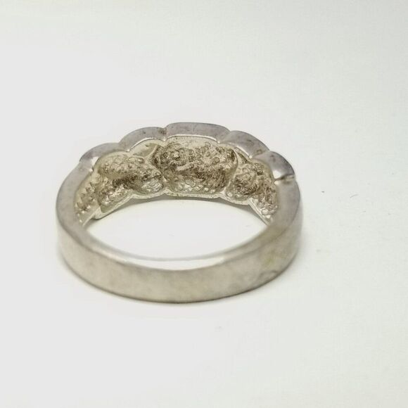 Vintage Sterling Silver Band Ring, Size 6 1/2, Signed FAS Stacking Unisex Estate - Picture 3 of 8